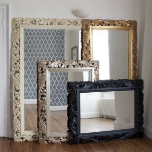 Carved Wood Framed Mirror
